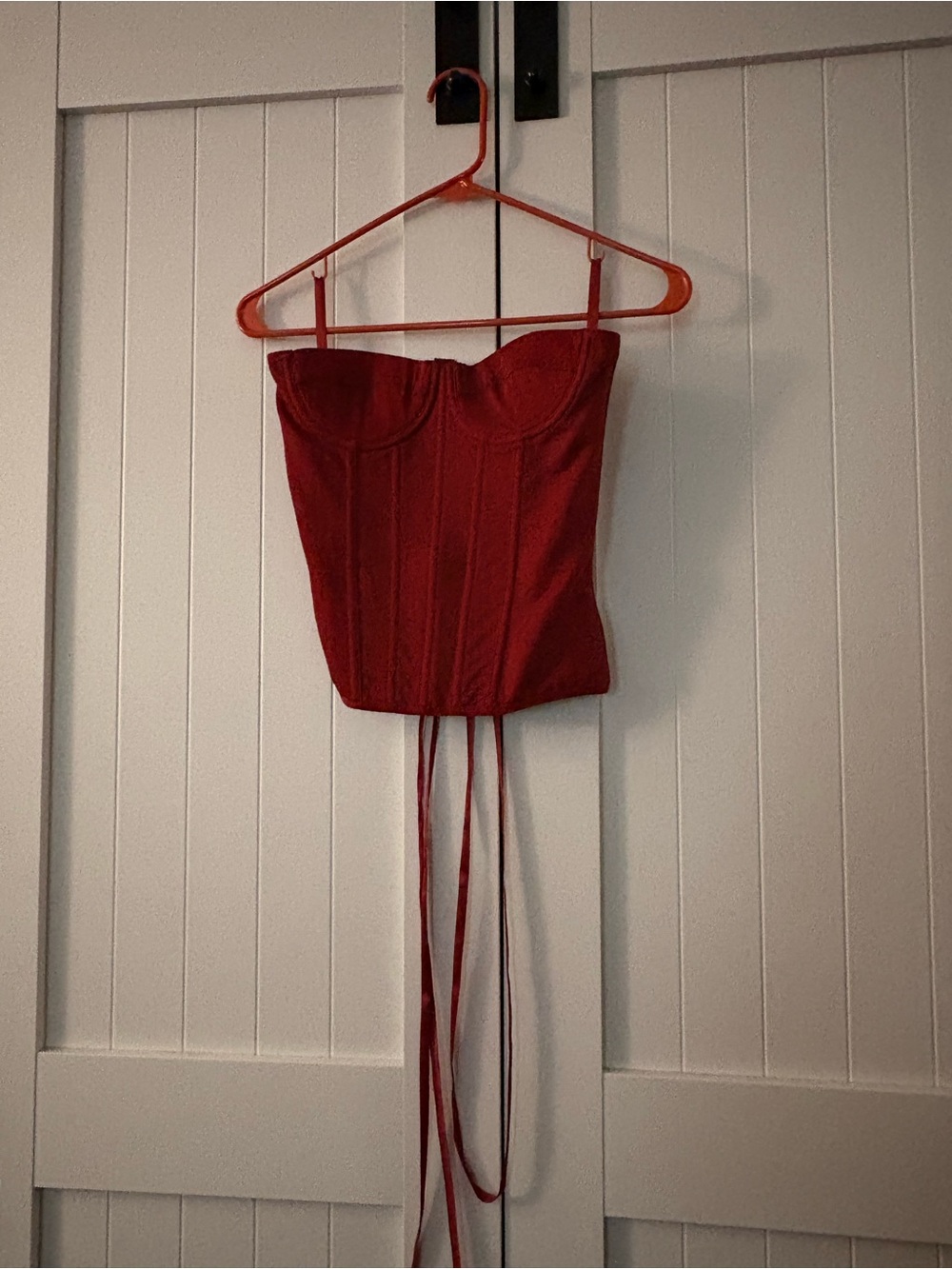 Red Bustier Corset Top - Women